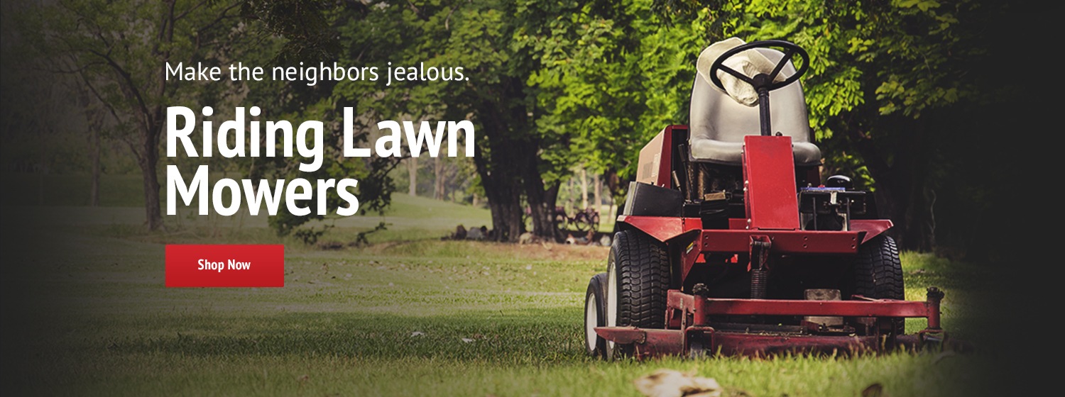 Shop riding lawn mowers